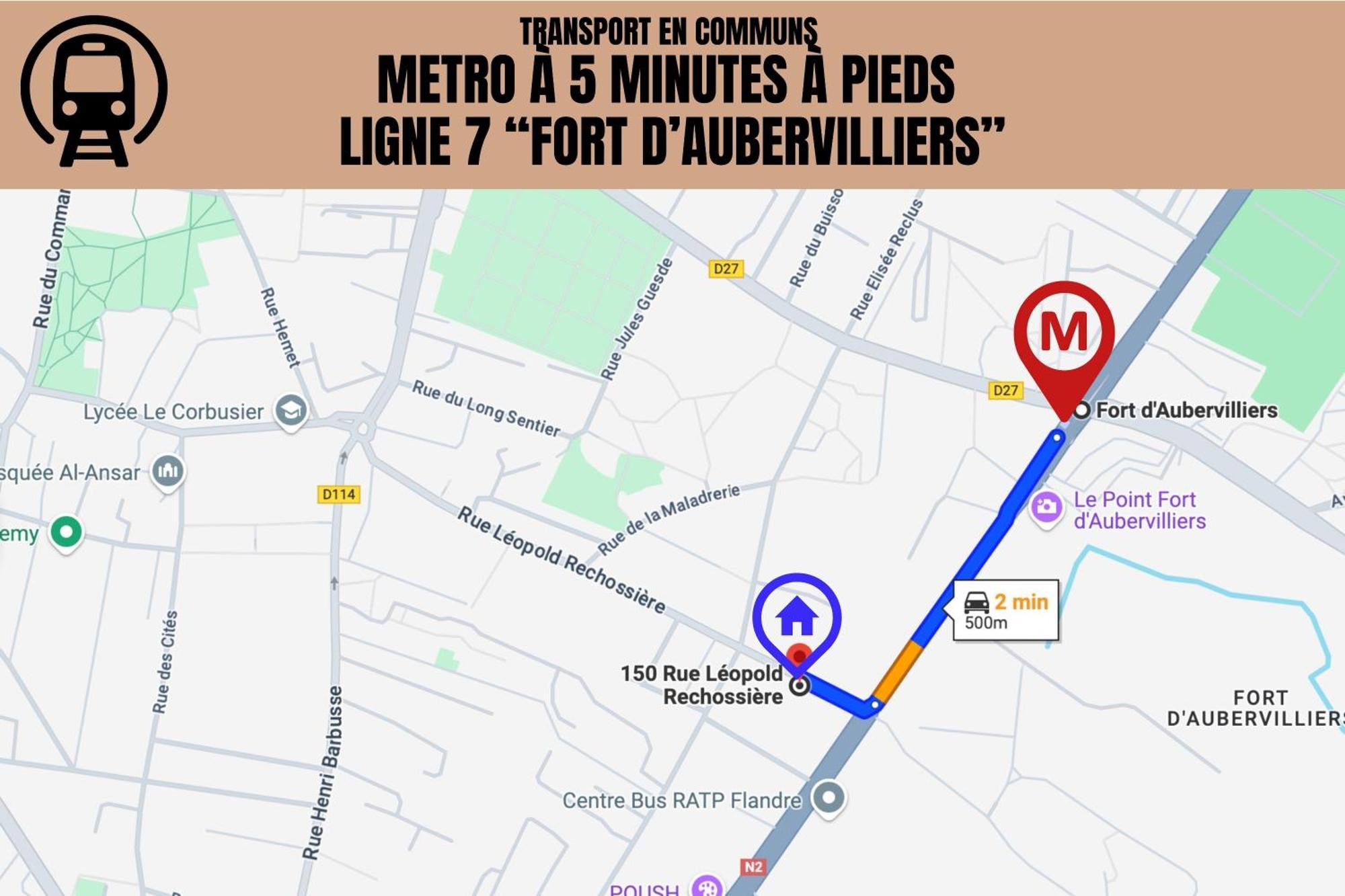 Apartament Le Michigan - 10Mn From Paris - Metro Ligne 7 Aubervilliers Zewnętrze zdjęcie